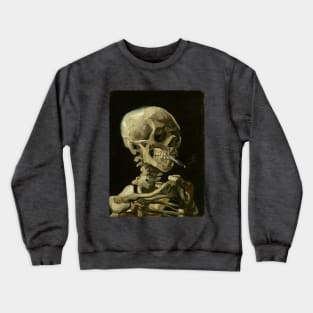 Vincent Van Gogh Skeleton Smoking Crewneck Sweatshirt